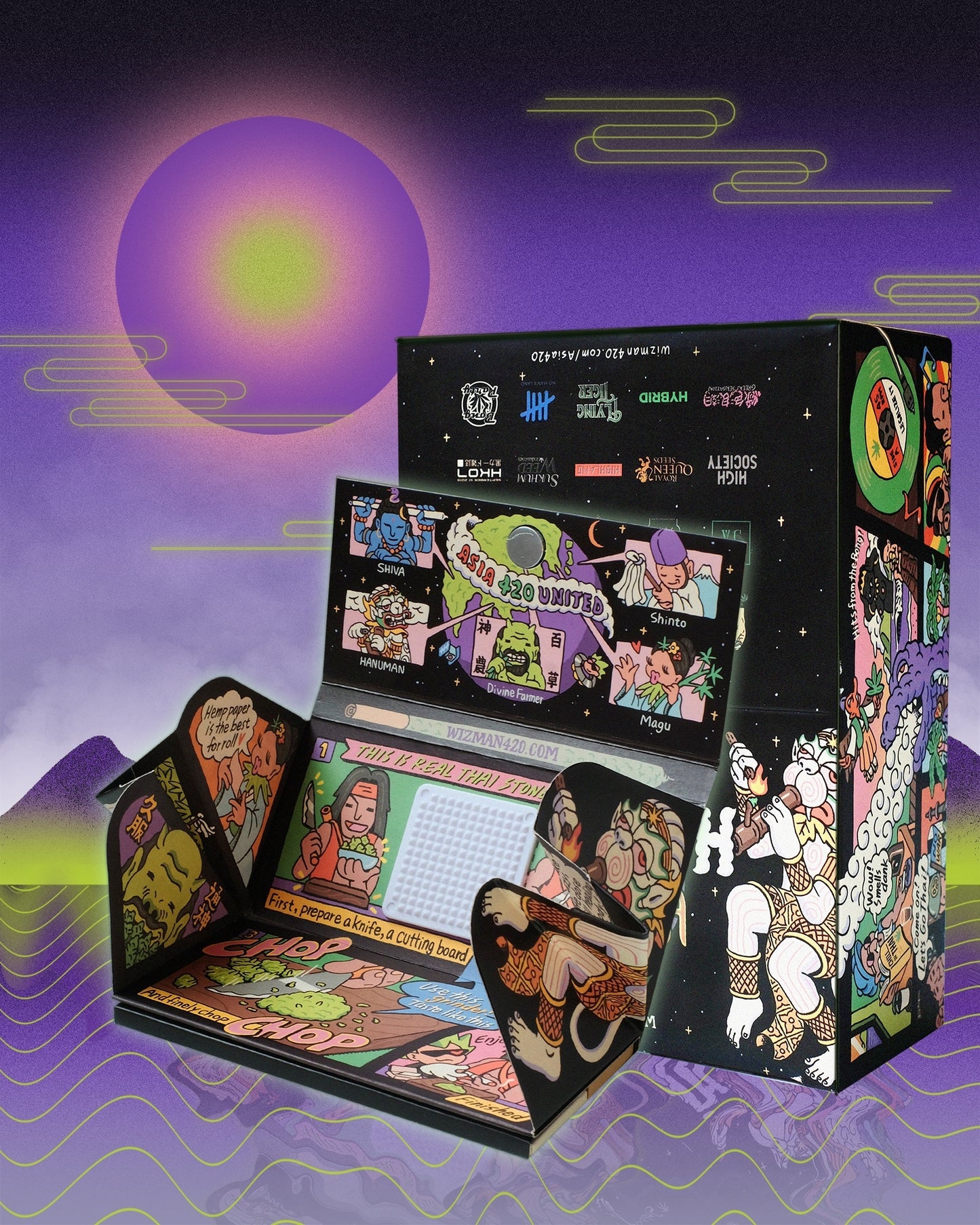 9-Pack Friends Pack – Wizman All-in-One Rolling Papers (9 Packs)